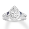 Neil Lane Diamond & Sapphire Bridal Set 1-1/3 ct tw 14K White Gold