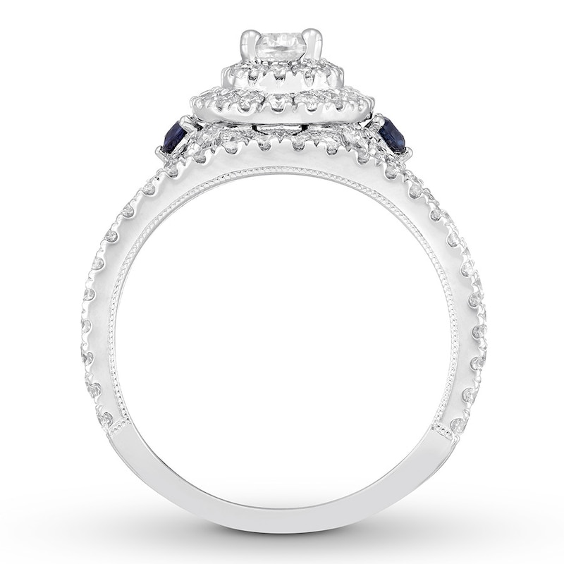 Neil Lane Diamond & Sapphire Bridal Set 1-1/3 ct tw 14K White Gold