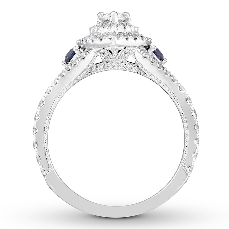 Main Image 2 of Neil Lane Diamond & Sapphire Engagement Ring 1 ct tw 14K White Gold