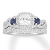 Thumbnail Image 1 of Neil Lane Sapphire Engagement Ring 1-3/8 ct tw Cushion-Cut Diamonds 14K White Gold