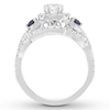 Neil Lane Sapphire Engagement Ring 1-3/8 ct tw Cushion-Cut Diamonds 14K White Gold