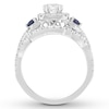 Thumbnail Image 2 of Neil Lane Sapphire Engagement Ring 1-3/8 ct tw Cushion-Cut Diamonds 14K White Gold
