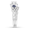Neil Lane Sapphire Engagement Ring 1-3/8 ct tw Cushion-Cut Diamonds 14K White Gold
