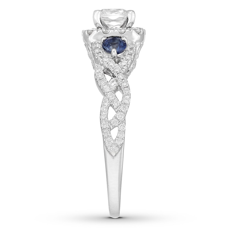 Neil Lane Sapphire Engagement Ring 1-1/8 cttw Diamonds 14K Gold