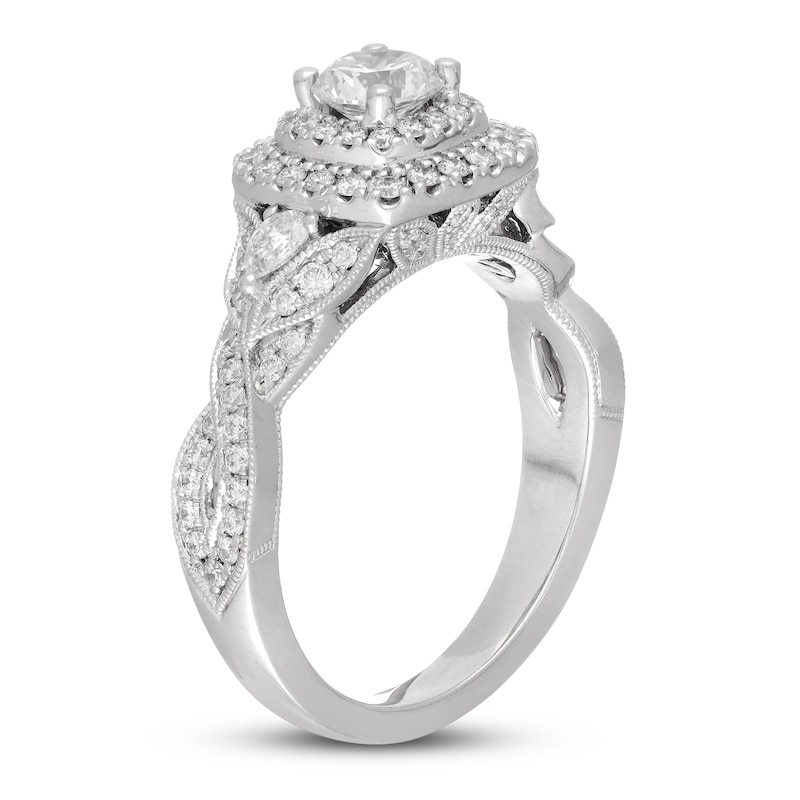 Neil Lane Diamond Engagement Ring 1 ct tw Pear/Round 14K White Gold