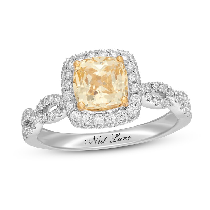 Neil Lane Yellow Diamond Engagement Ring 2 ct tw 14K White Gold