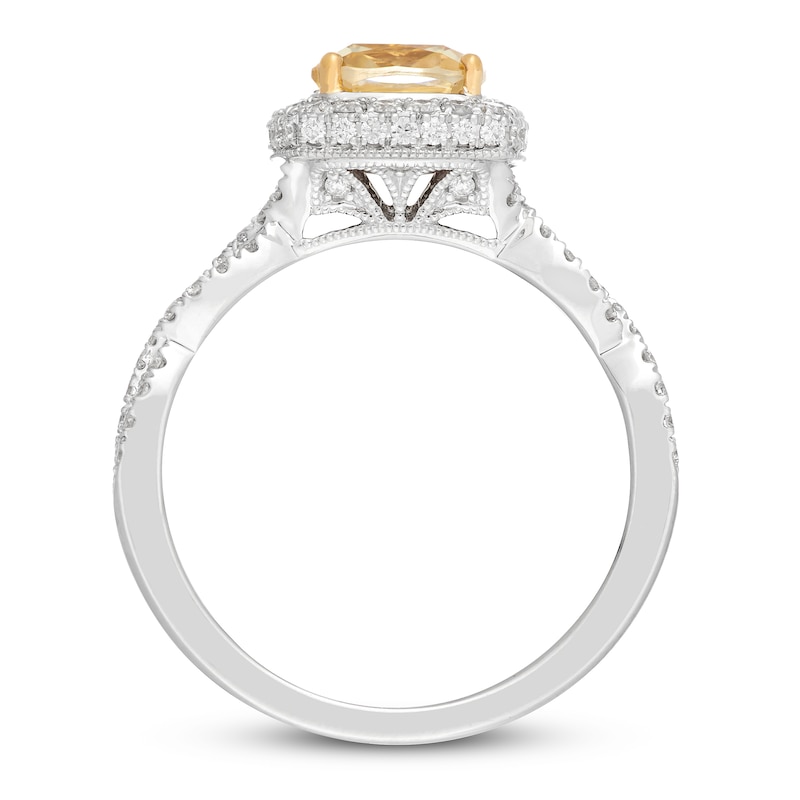 Neil Lane Yellow Diamond Engagement Ring 2 ct tw 14K White Gold