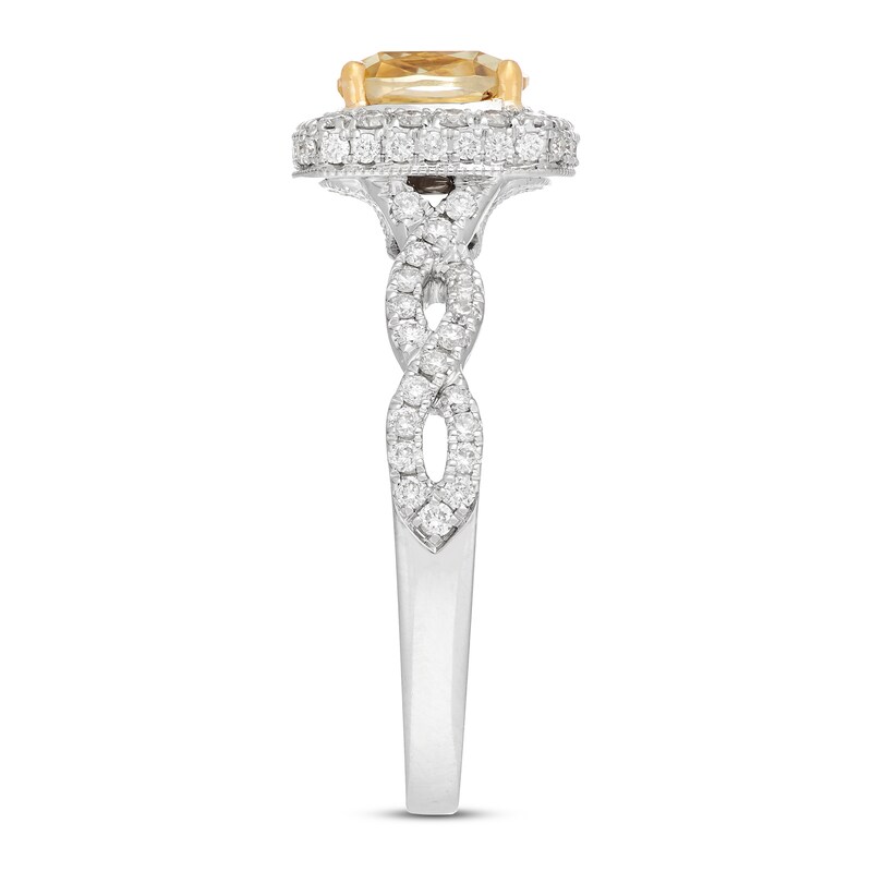 Neil Lane Yellow Diamond Engagement Ring 2 ct tw 14K White Gold