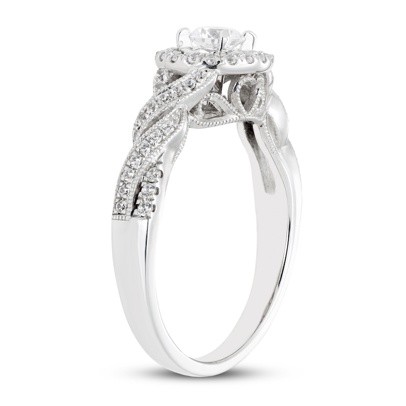 Main Image 2 of Diamond Engagement Ring 1/2 ct tw 10K White Gold