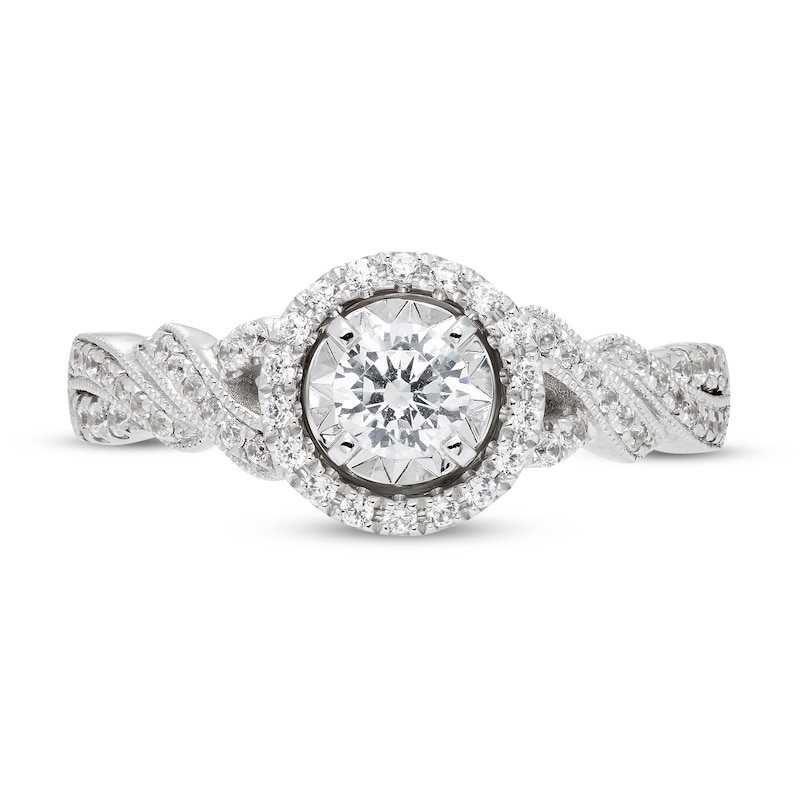 Main Image 3 of Diamond Engagement Ring 1/2 ct tw 10K White Gold