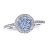 Thumbnail Image 1 of Aquamarine Diamond Engagement Ring 1/5 ct tw 14K White Gold