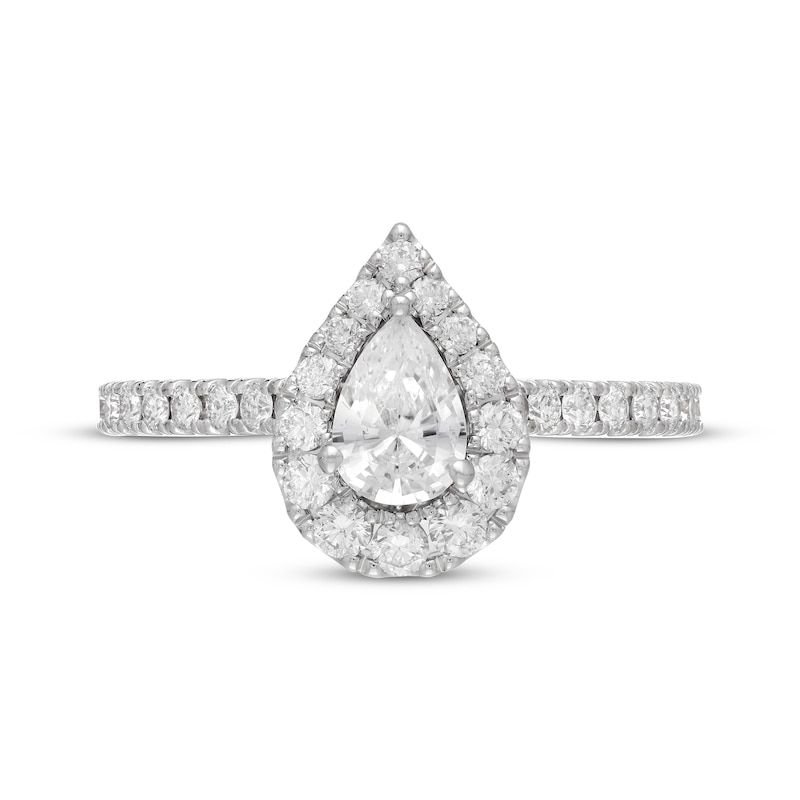 Neil Lane Diamond Engagement Ring 1 ct tw Pear/Round 14K White Gold