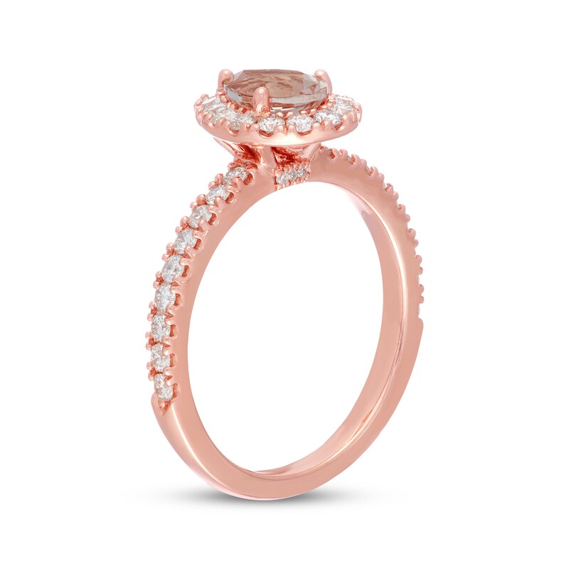 Neil Lane Diamond Engagement Ring 5/8 ct tw Pear & Round 14K Rose Gold