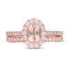 Thumbnail Image 3 of Neil Lane Morganite Bridal Set 7/8 ct tw Diamonds 14K Rose Gold