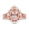 Thumbnail Image 3 of Neil Lane Morganite Bridal Set 1-1/3 ct tw Diamonds 14K Rose Gold