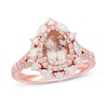 Neil Lane Morganite Engagement Ring 1 ct tw Diamonds 14K Rose Gold