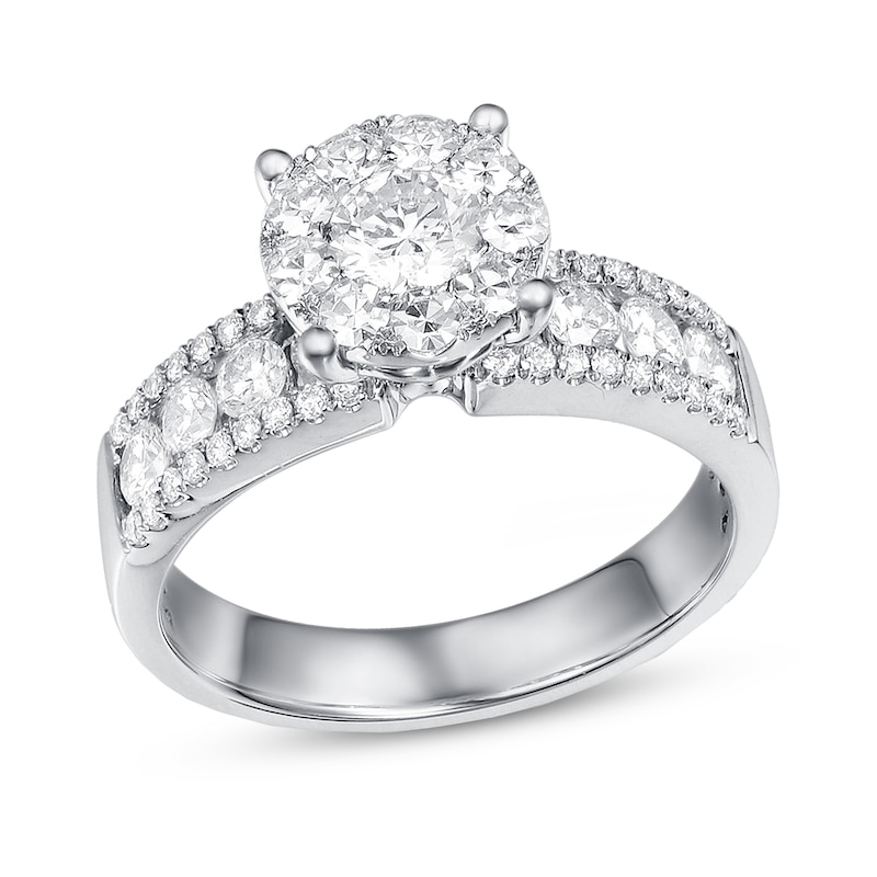 Main Image 1 of Diamond Engagement Ring 1-1/5 ct tw 14K White Gold