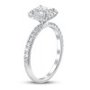 Thumbnail Image 1 of Diamond Engagement Ring 1-1/8 ct tw Princess/Round-cut 14K White Gold