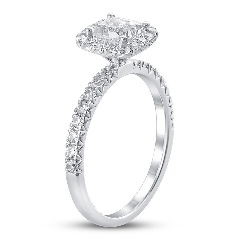 Diamond Engagement Ring 1-1/8 ct tw Princess/Round-cut 14K White Gold