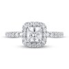 Thumbnail Image 2 of Diamond Engagement Ring 1-1/8 ct tw Princess/Round-cut 14K White Gold