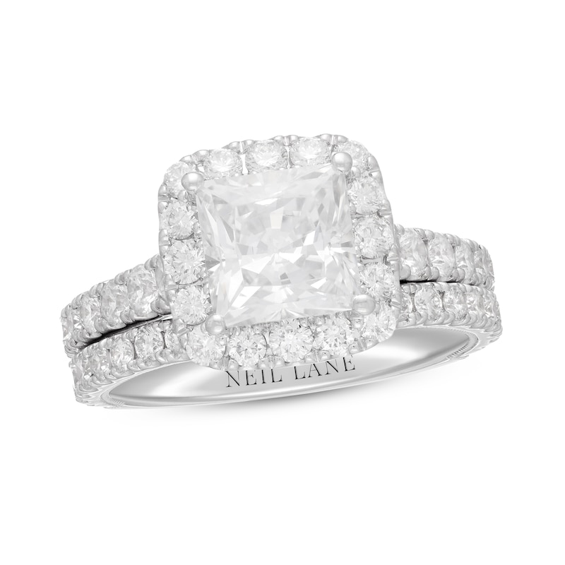 Main Image 1 of Neil Lane Diamond Bridal Set 3-1/2 ct tw Princess & Round 14K White Gold