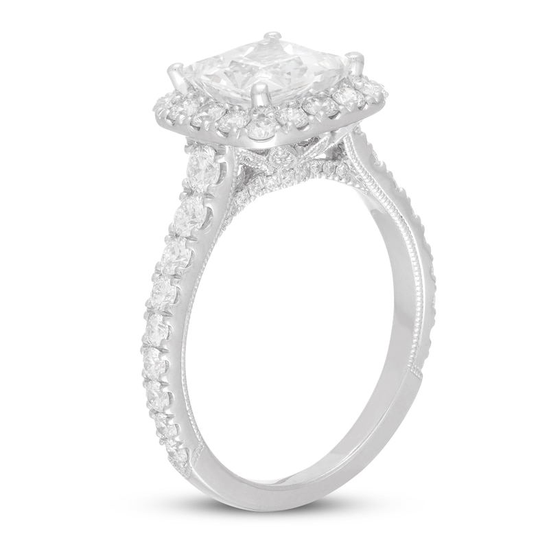 Main Image 2 of Neil Lane Diamond Engagement Ring 3 ct tw Princess/Round 14K White Gold