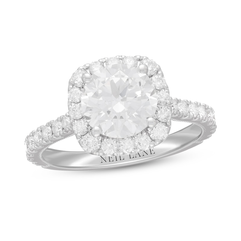 Main Image 1 of Neil Lane Diamond Engagement Ring 2-3/4 ct tw Round-cut 14K White Gold