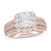 Neil Lane Diamond Engagement Ring 3 ct tw Princess/Round 14K Rose Gold