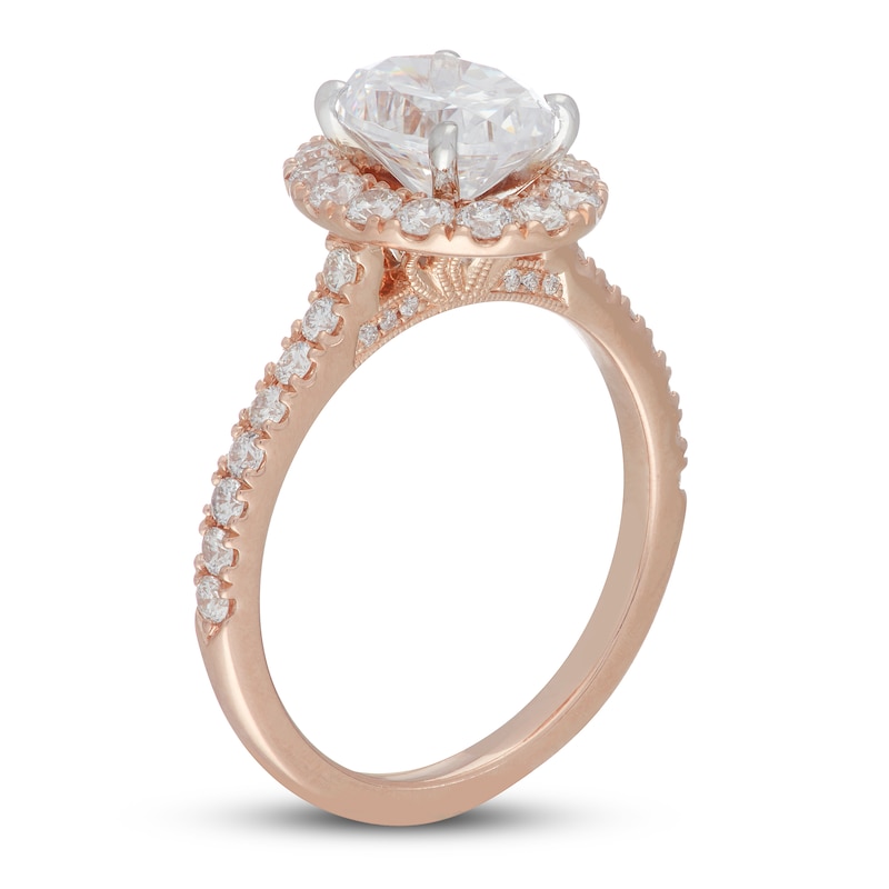 Neil Lane Diamond Engagement Ring 2-1/8 ct tw Oval/Round 14K Rose Gold