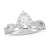 Thumbnail Image 4 of Neil Lane Diamond Engagement Ring 1-1/4 ct tw Pear/Round 14K White Gold