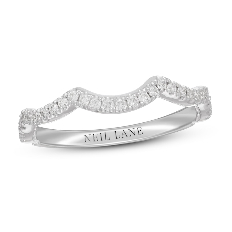 Main Image 7 of Neil Lane Diamond Wedding Band 1/4 ct tw Round-cut 14K White Gold