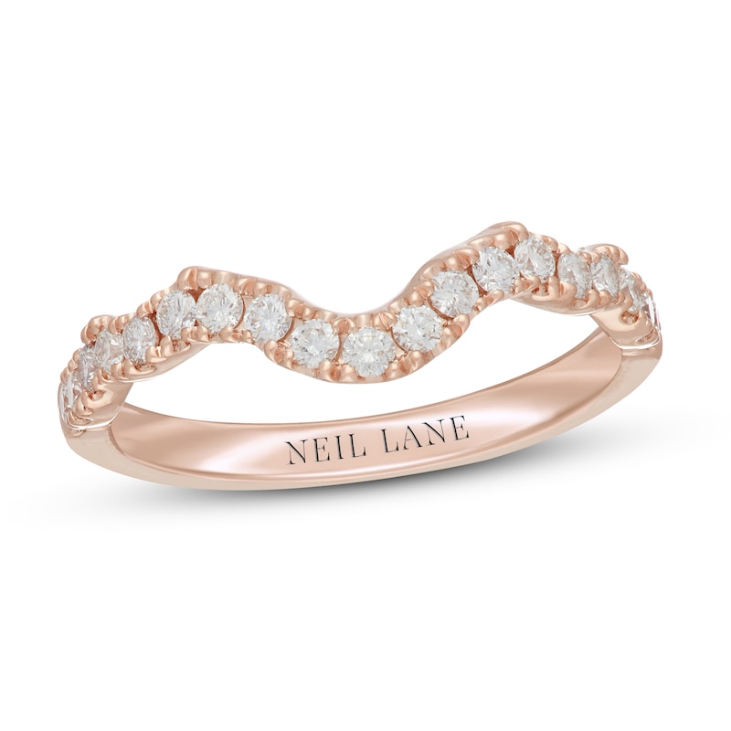 Main Image 8 of Neil Lane Round-Cut Diamond Wedding Band 1/3 ct tw 14K Rose Gold
