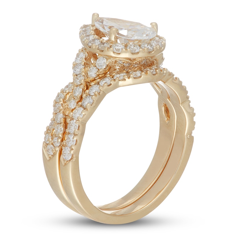 Main Image 2 of Neil Lane Diamond Bridal Set 2-3/8 ct tw Pear & Round-cut 14K Yellow Gold