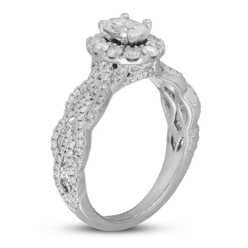 Main Image 2 of Neil Lane Diamond Engagement Ring 1-3/8 ct tw Oval/Round 14K White Gold