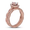 Thumbnail Image 2 of Neil Lane Diamond Bridal Set 1-1/2 ct tw Pear & Round-cut 14K Rose Gold