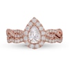 Thumbnail Image 3 of Neil Lane Diamond Bridal Set 1-1/2 ct tw Pear & Round-cut 14K Rose Gold