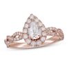 Thumbnail Image 4 of Neil Lane Diamond Engagement Ring 1-1/6 ct tw Pear/Round 14K Rose Gold