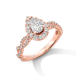 Neil Lane Diamond Engagement Ring 1-1/6 ct tw Pear/Round 14K Rose Gold