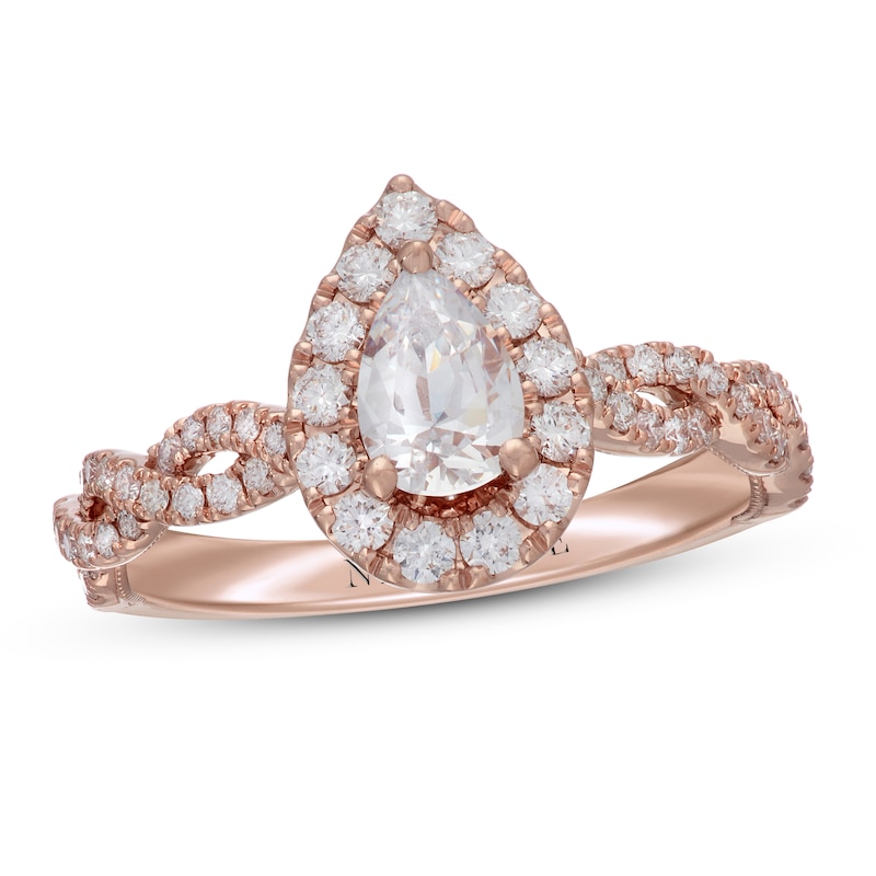 Main Image 4 of Neil Lane Diamond Engagement Ring 1-1/6 ct tw Pear/Round 14K Rose Gold