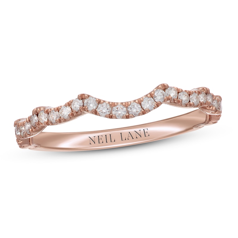 Main Image 7 of Neil Lane Diamond Wedding Band 1/3 ct tw Round-cut 14K Rose Gold