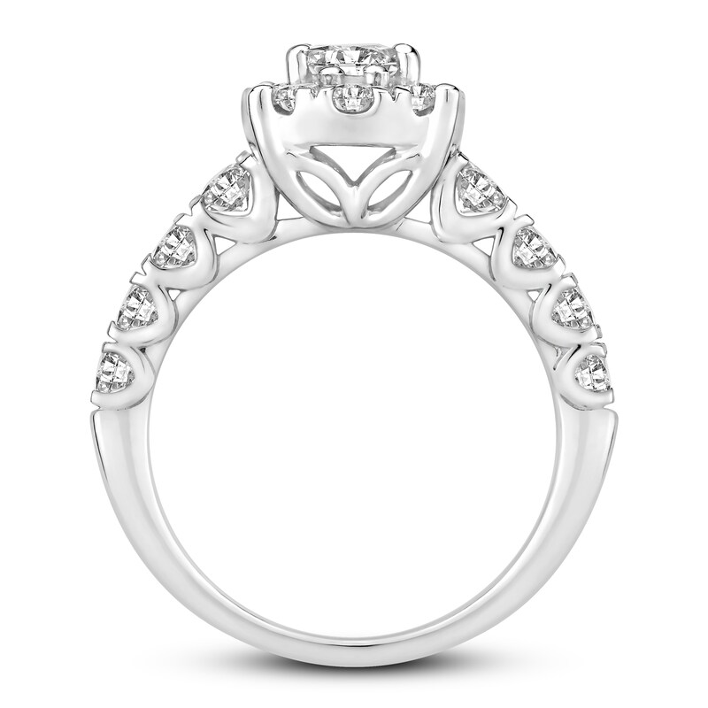 Main Image 2 of Diamond Engagement Ring 1-1/2 ct tw Round-cut 10K White Gold
