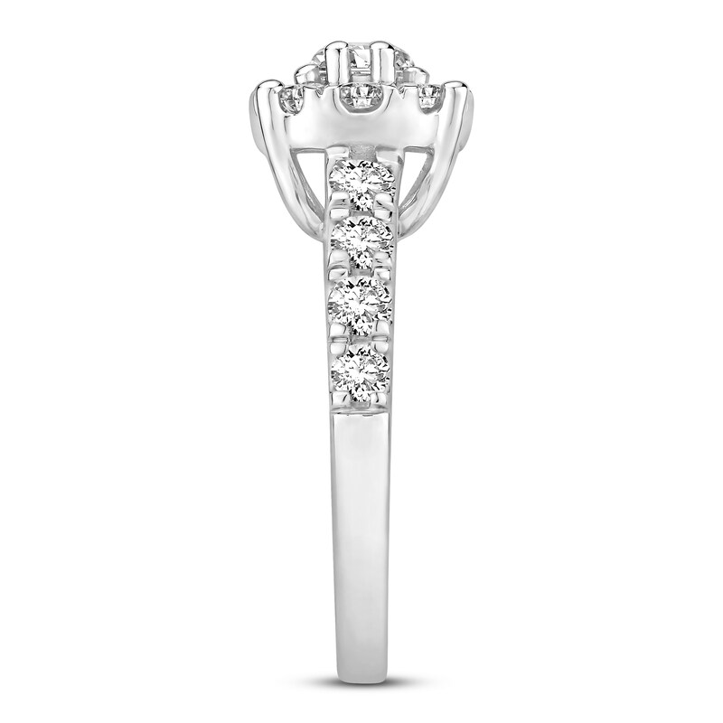Main Image 3 of Diamond Engagement Ring 1-1/2 ct tw Round-cut 10K White Gold