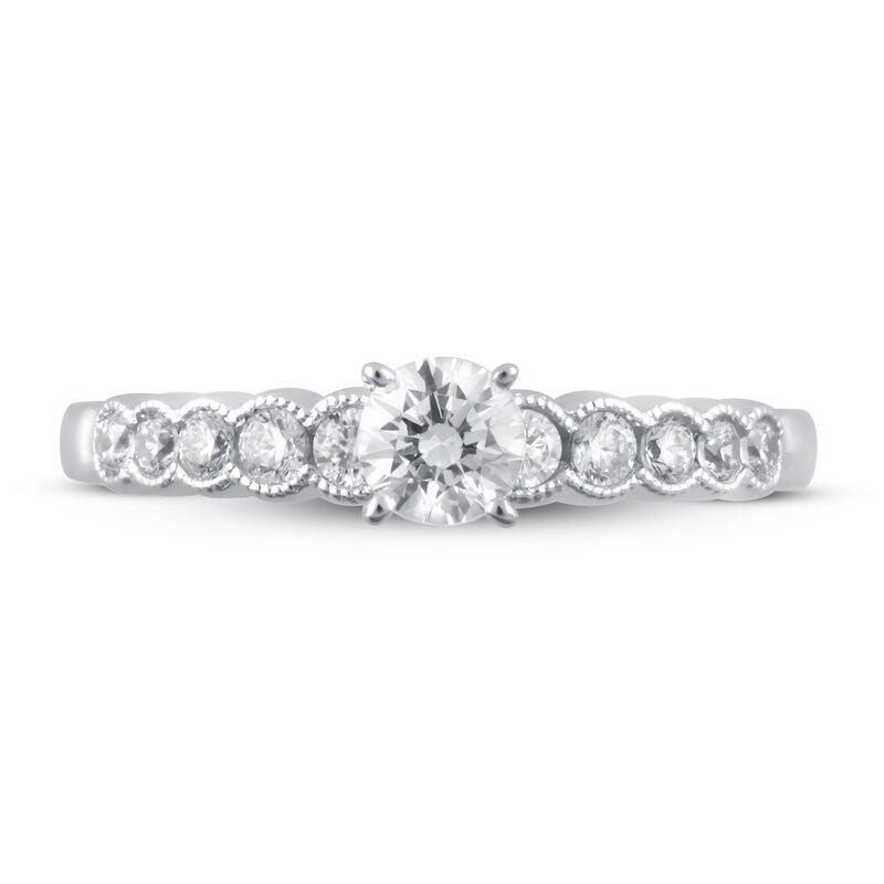 Diamond Engagement Ring 5/8 ct tw Round-cut 14K White Gold
