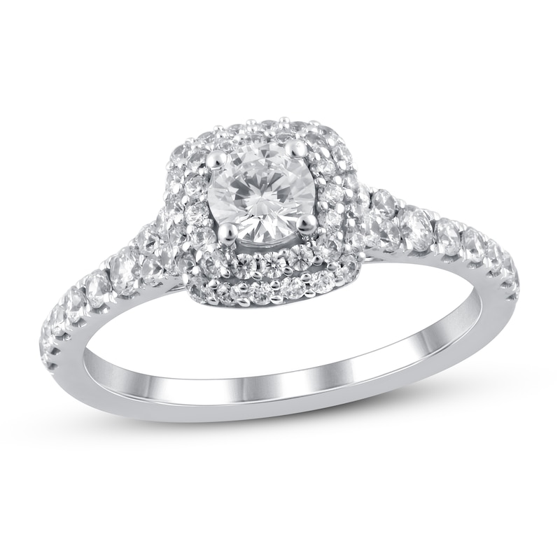 Main Image 1 of Diamond Engagement Ring 1 ct tw Round-cut 14K White Gold