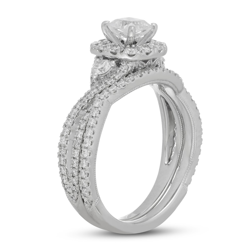 Main Image 2 of Neil Lane Diamond Bridal Set 1-1/3 ct tw Cushion & Round-Cut 14K White Gold