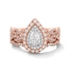 Thumbnail Image 3 of Neil Lane Diamond Bridal Set 1-3/8 ct tw Pear & Round-cut 14K Two-Tone Gold