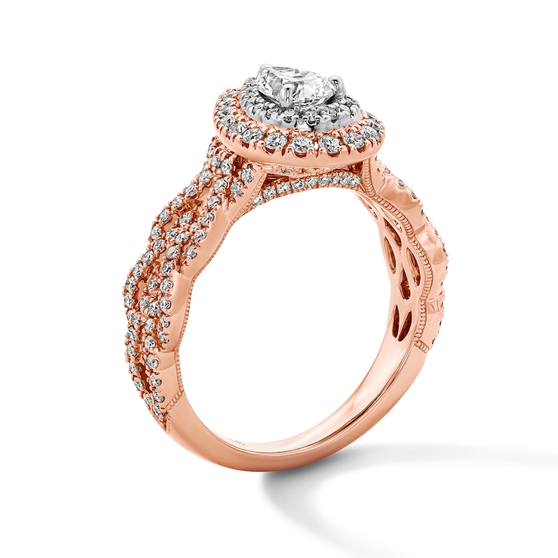 Main Image 5 of Neil Lane Diamond Engagement Ring 1-1/8 ct tw Pear/Round 14K Two-Tone Gold