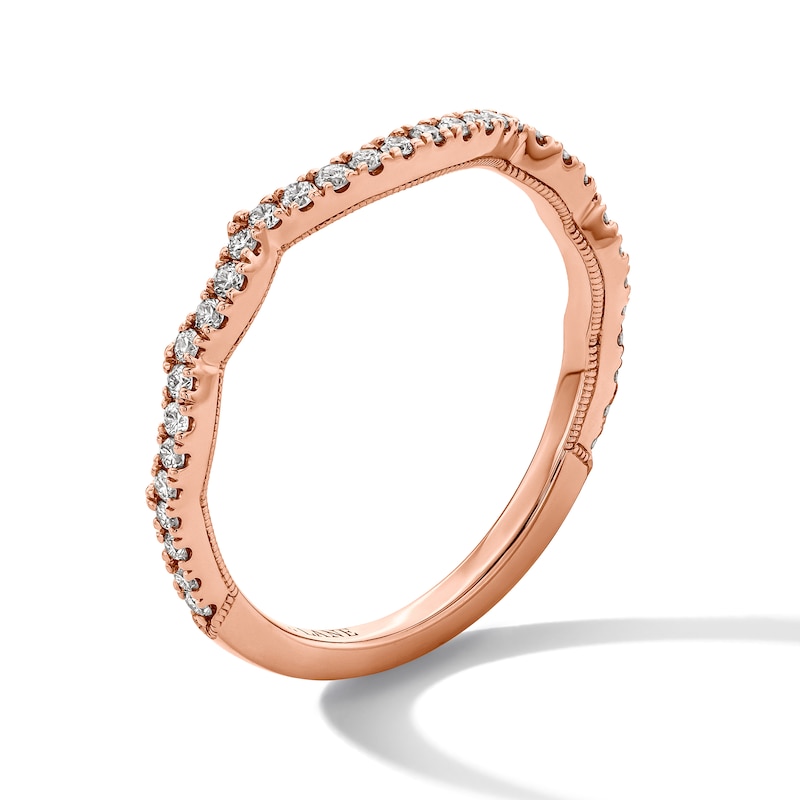 Main Image 8 of Neil Lane Diamond Wedding Band 1/4 ct tw Round-cut 14K Rose Gold