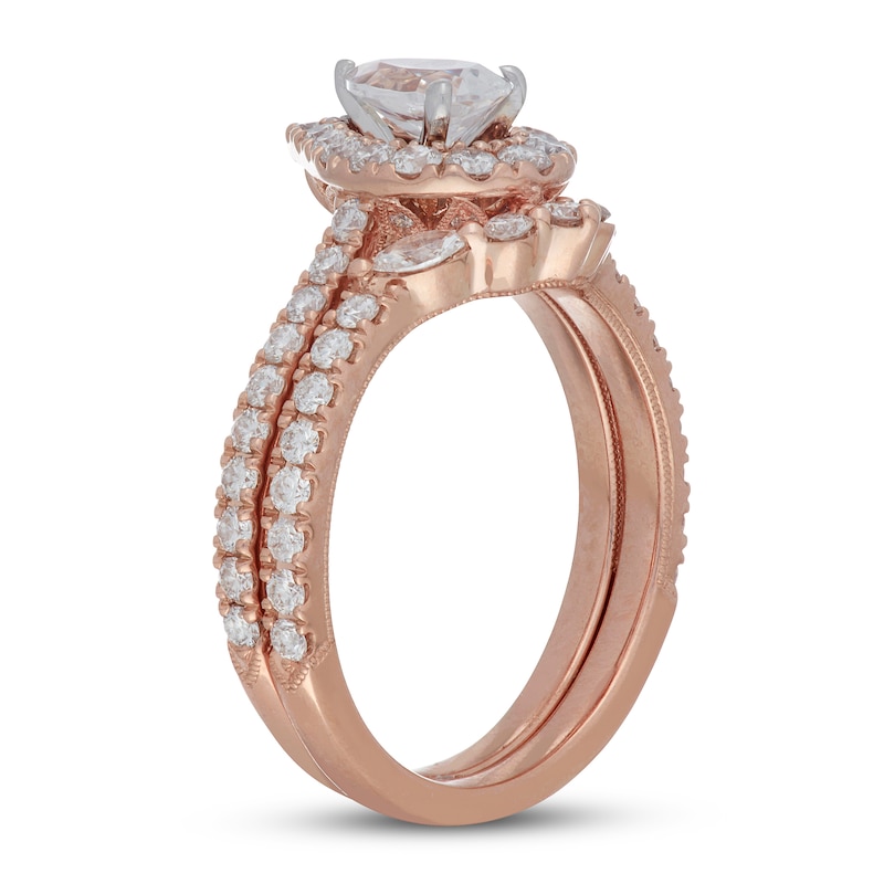 Main Image 2 of Neil Lane Diamond Bridal Set 1-3/8 ct tw Pear, Round & Marquise 14K Rose Gold