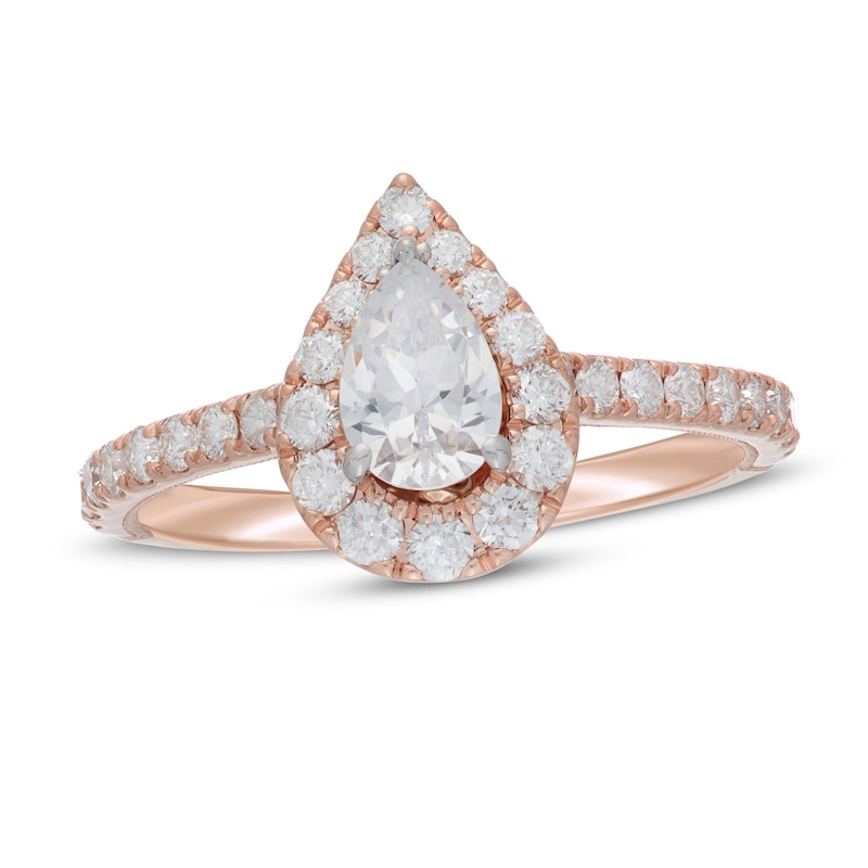 Main Image 4 of Neil Lane Diamond Engagement Ring 1 ct tw Pear 14K Rose Gold